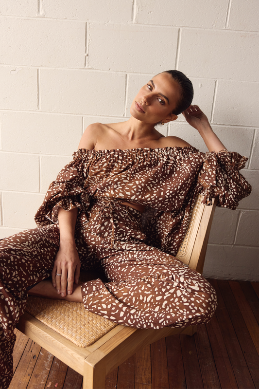 Agnus Off Shoulder Top - Deer