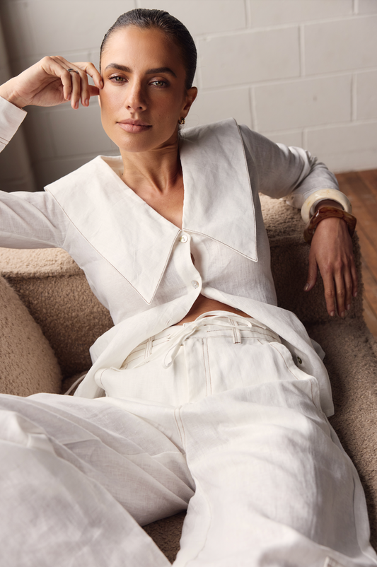 Matila Shirt Linen (contrast stitch) - Wholesale