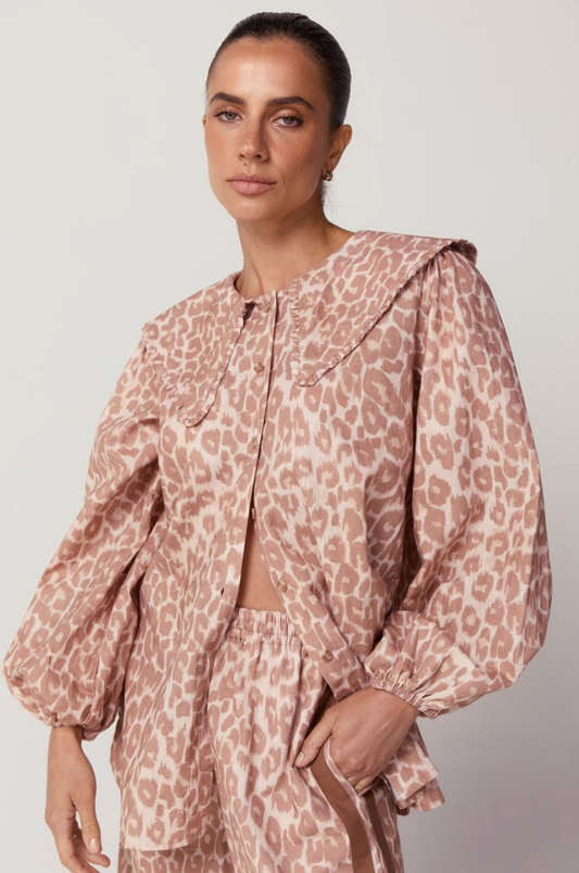 Birdie Shirt Printed Linen - Wholesale