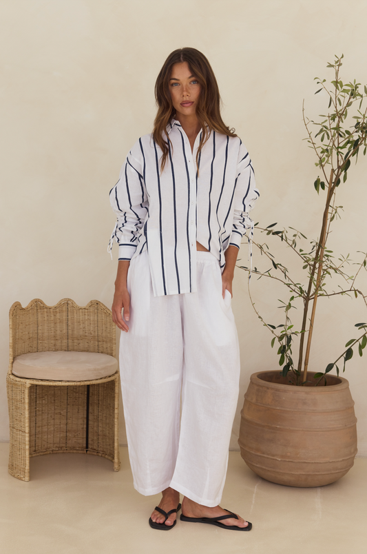 Ollie Shirt - Printed Linen - Wholesale