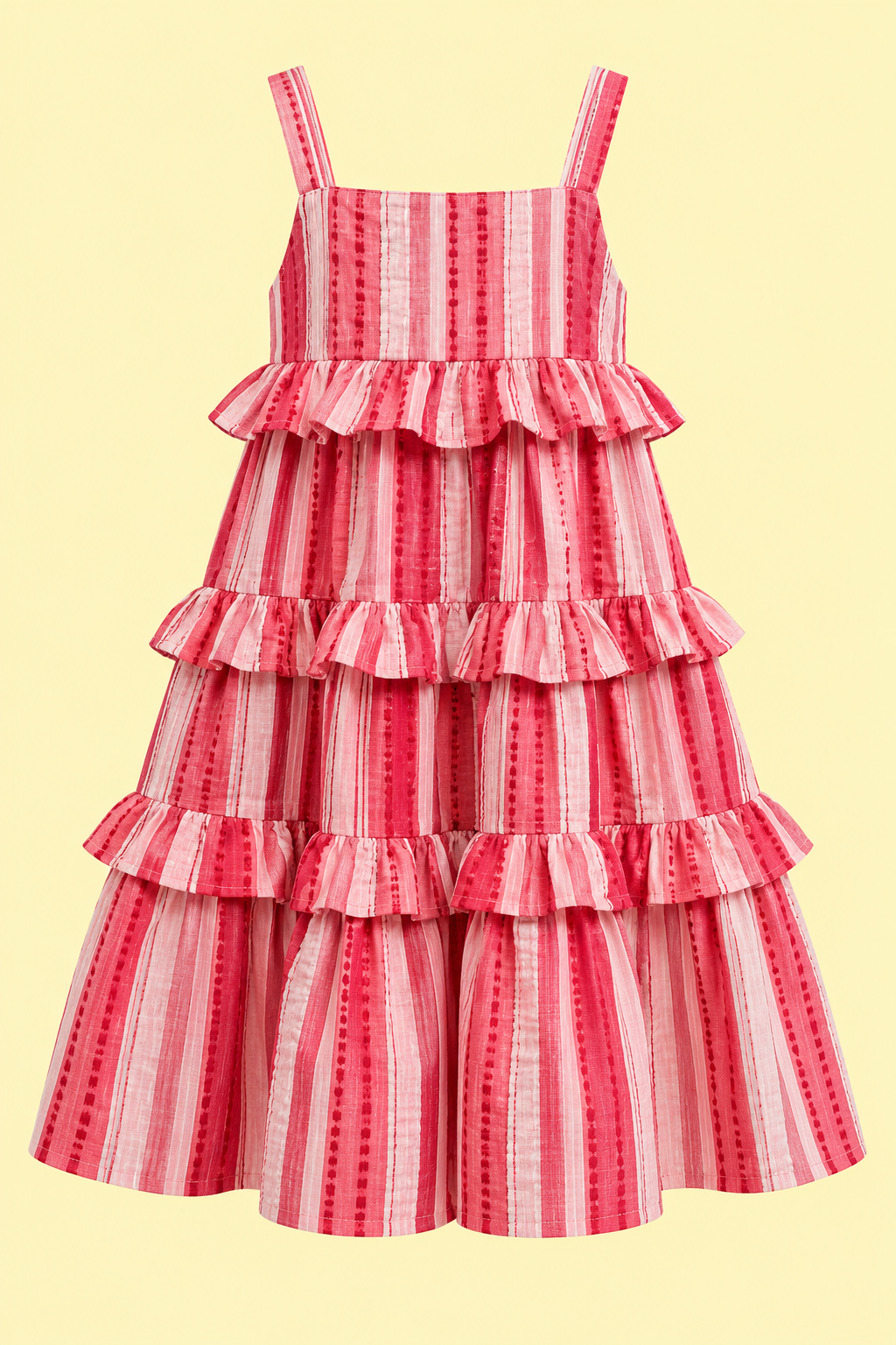 Tilda Dress - RED STRIPE