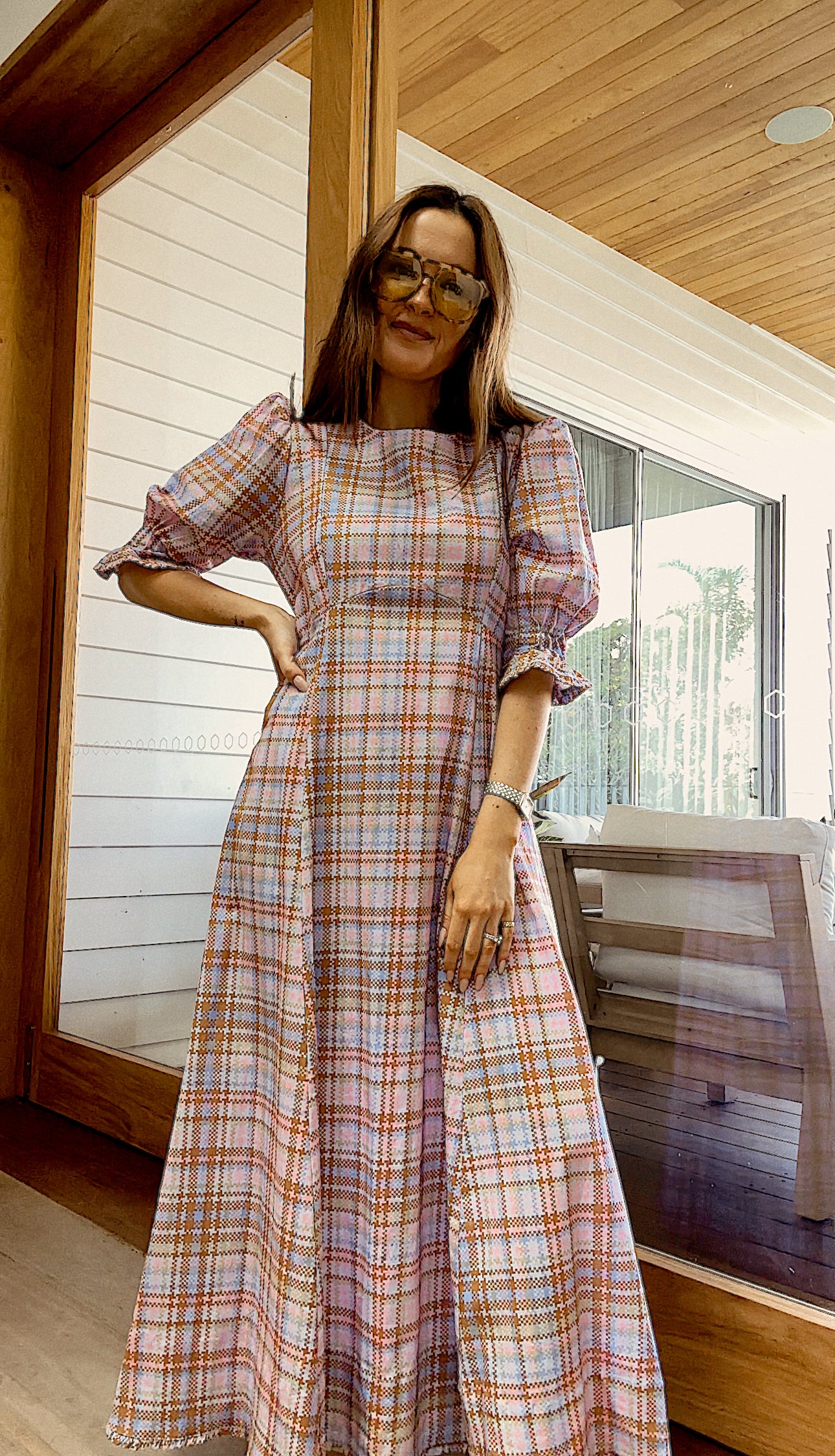 Sasha Dress - Static Plaid
