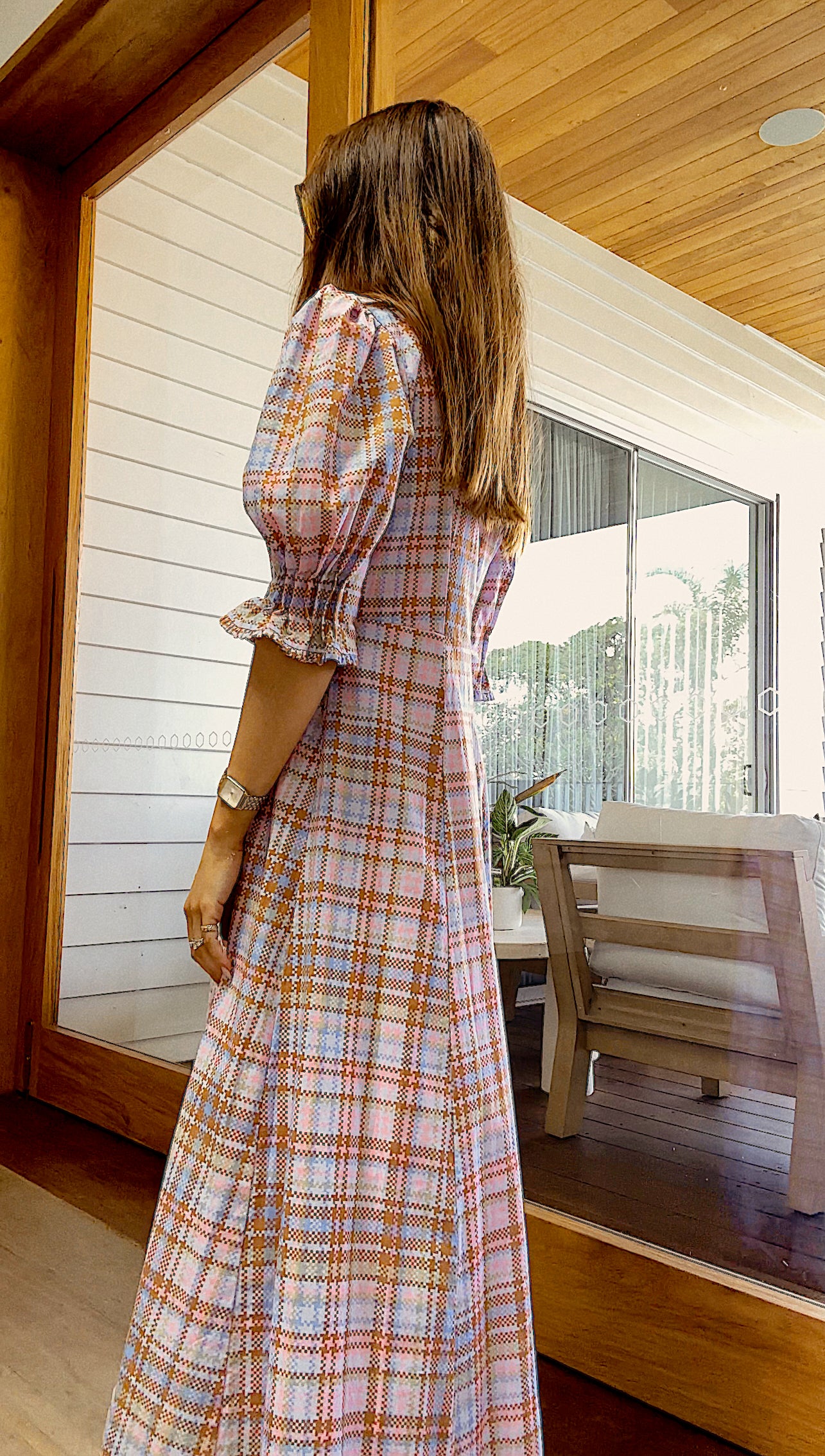 Sasha Dress - Static Plaid