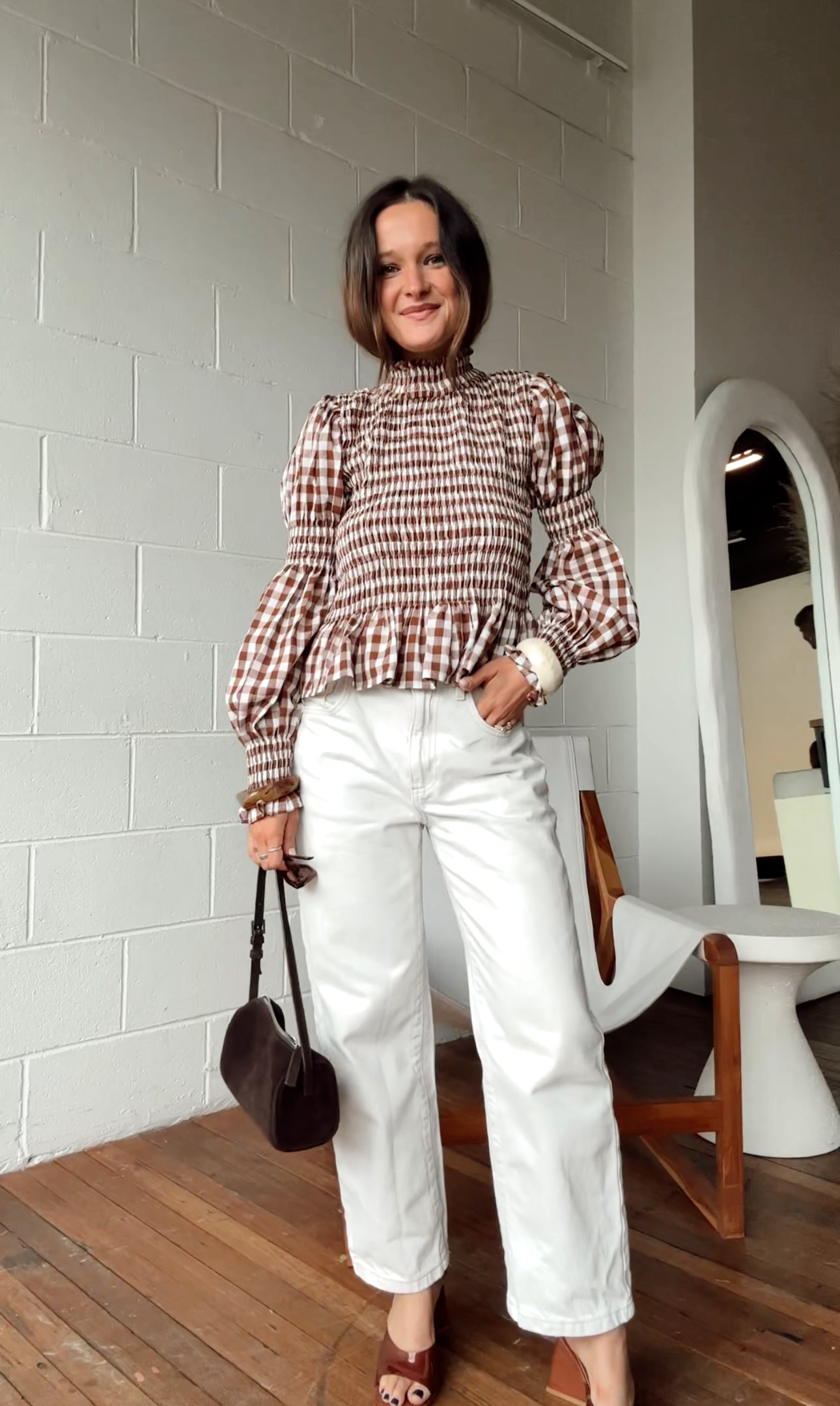 Violet Shirred Top - Cotton