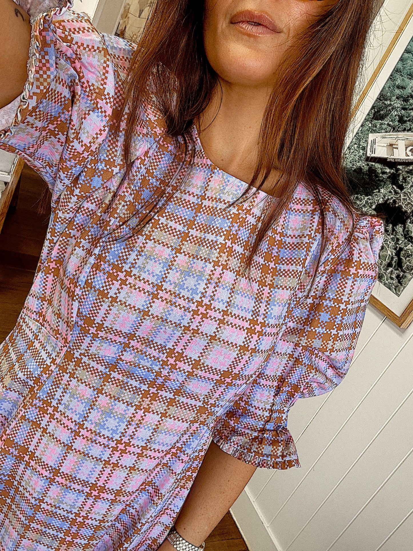 Sasha Dress - Static Plaid