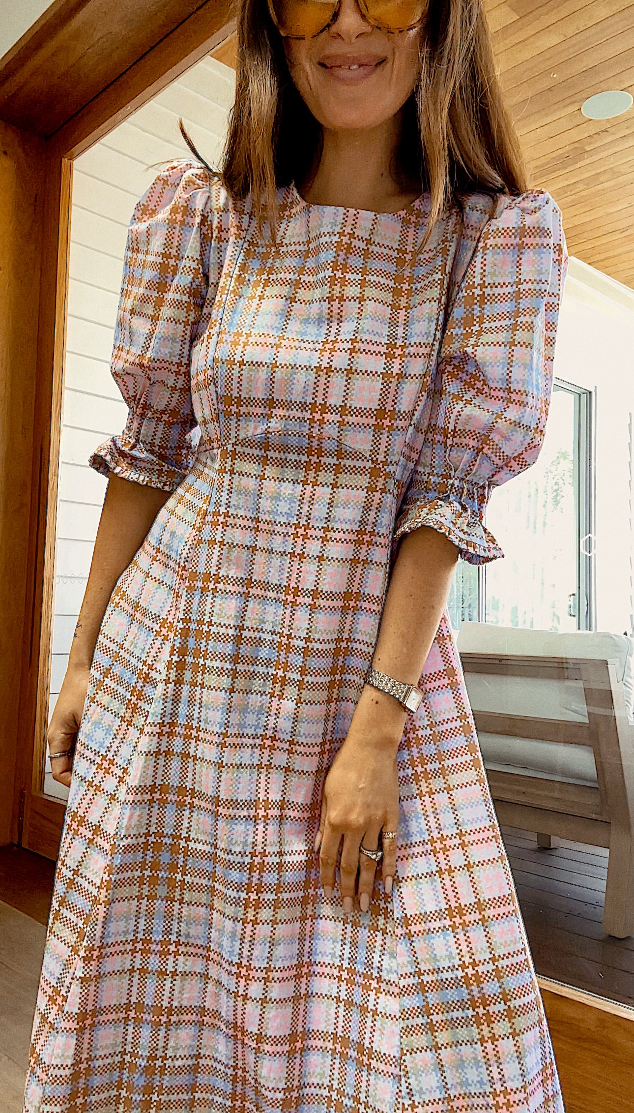 Sasha Dress - Static Plaid