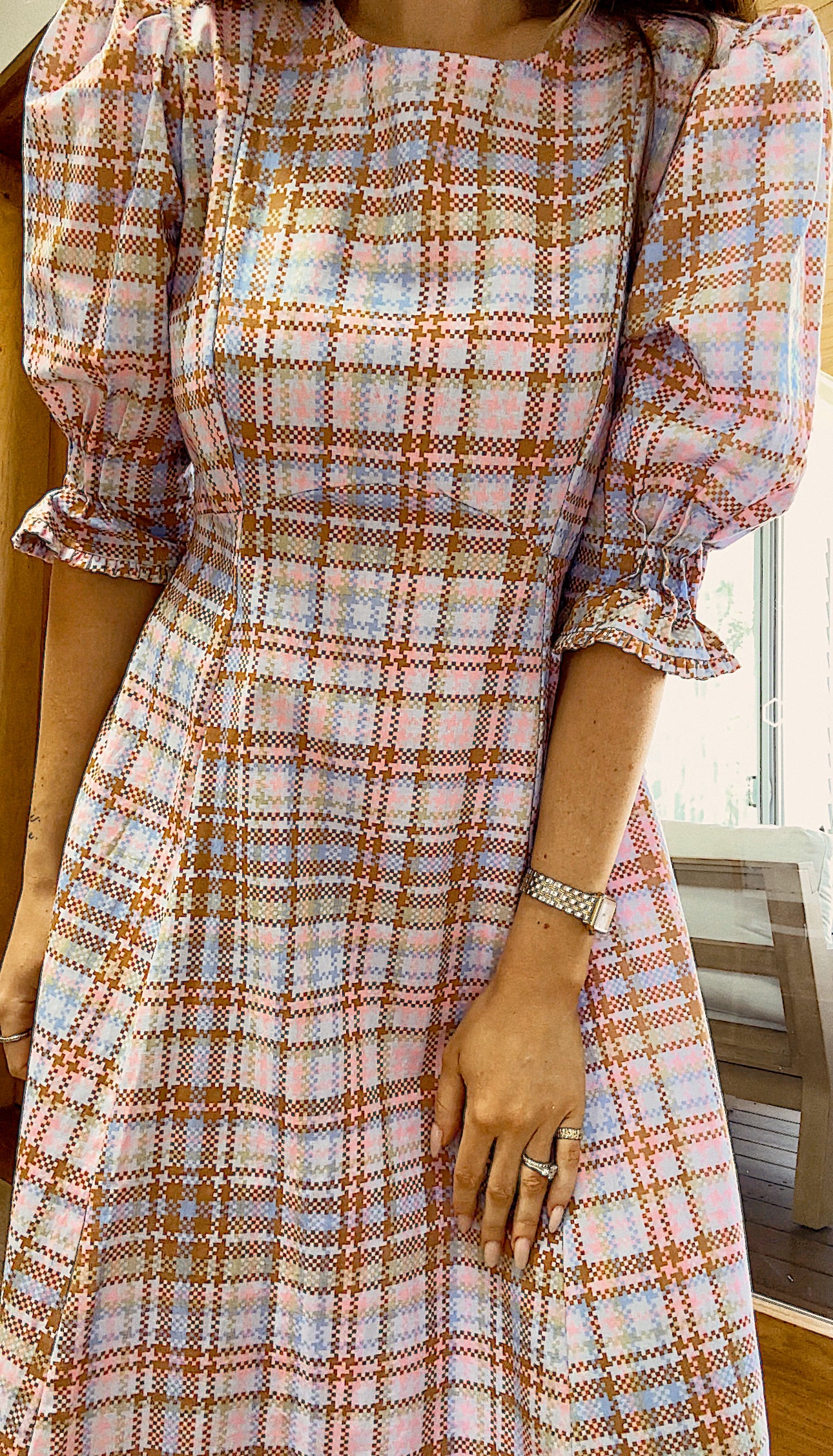 Sasha Dress - Static Plaid