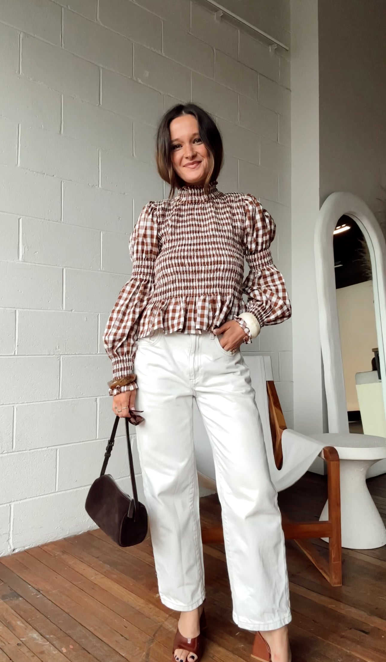 Violet Shirred Top - Cotton