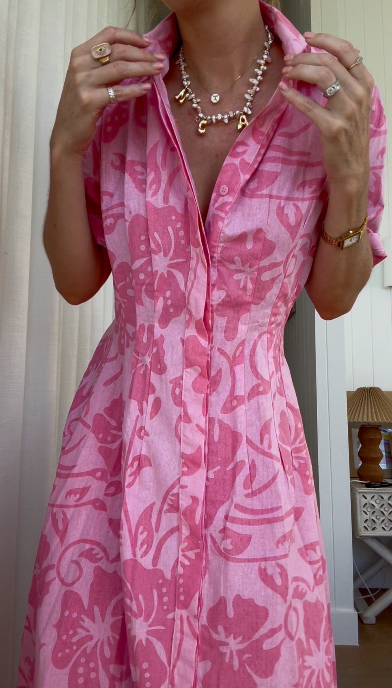 Verity Dress - Pink Hibiscus