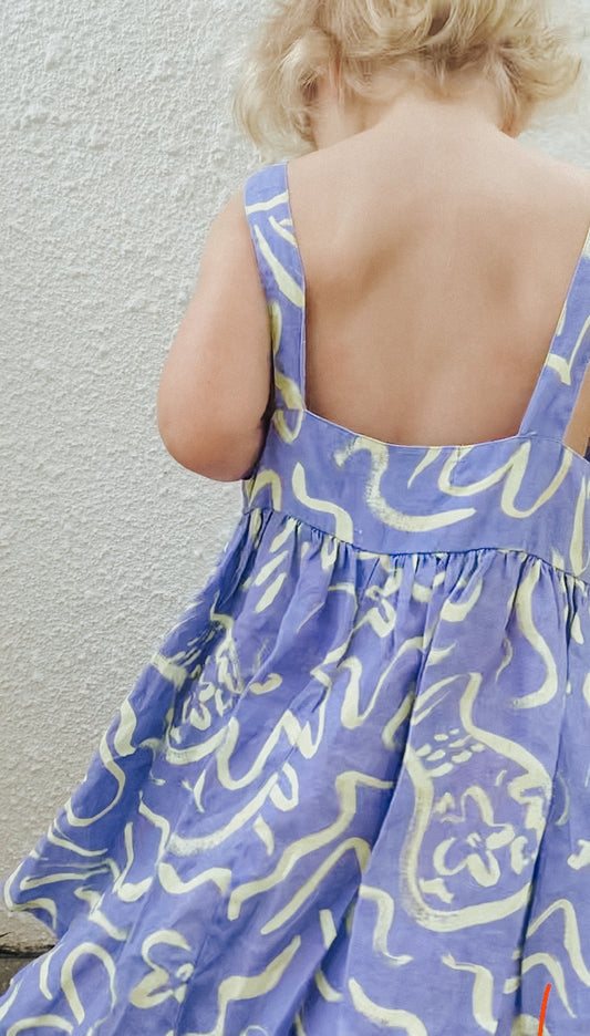 Effie Dress - Printed Linen