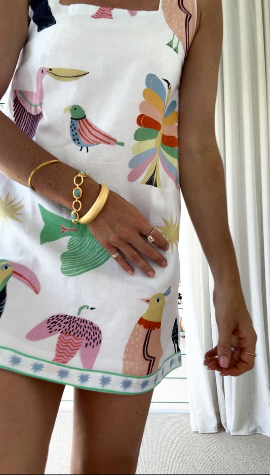 Lupa Dress Printed Linen - Wholesale