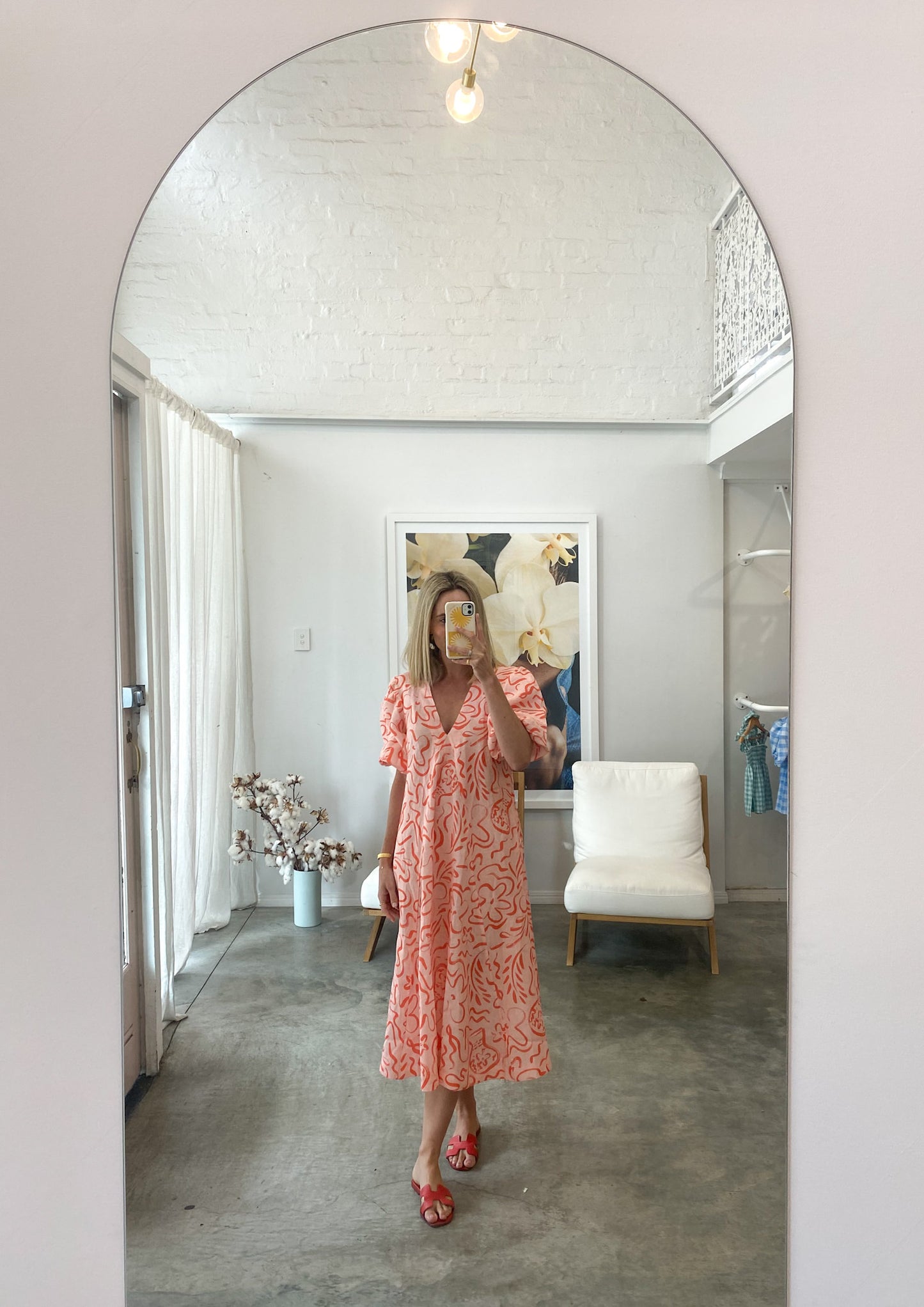 Charlotte Dress - Printed Linen