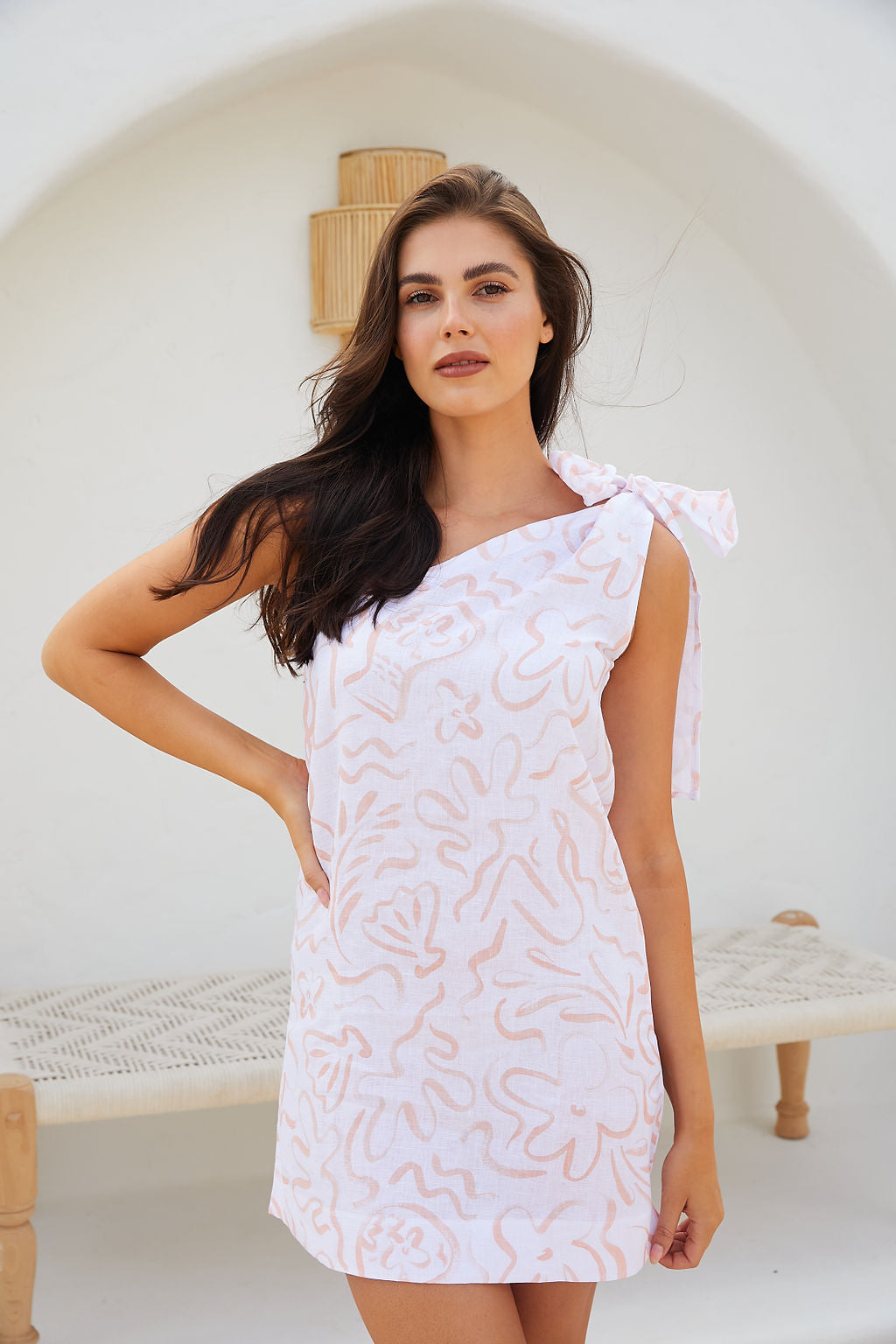 Jossi Dress - Printed Linen