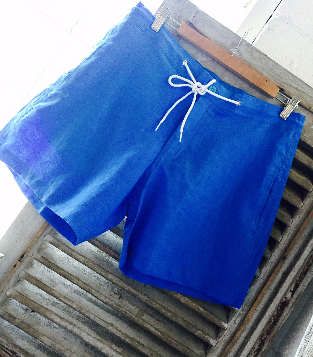 SALE Linen Walk Shorts - Blue