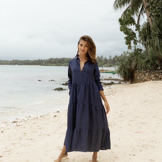 Empire Linen Jac-Dress