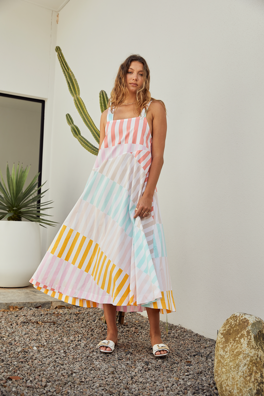 Susie Maxi Dress - Multi Stripe