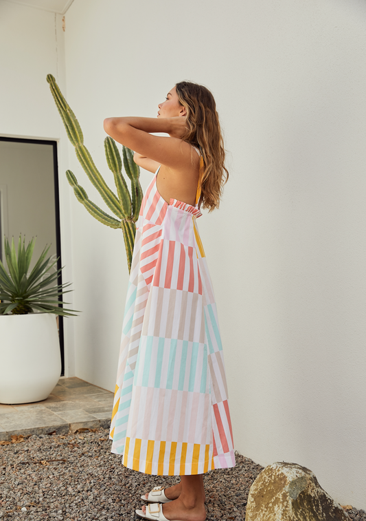 Susie Maxi Dress - Multi Stripe