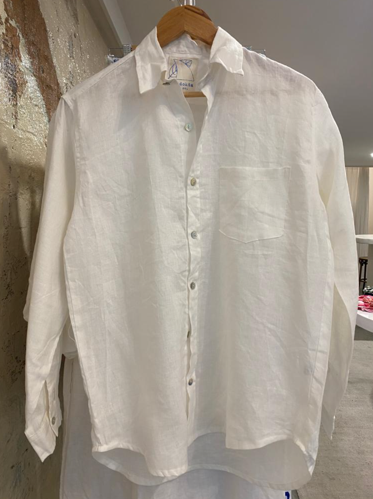 SALE Crandokta Linen Long Sleeved Shirt
