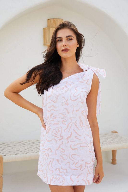 Jossi Dress Printed Linen - Wholesale