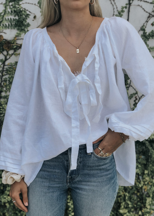 Sammie Smock Top Printed Linen - Wholesale