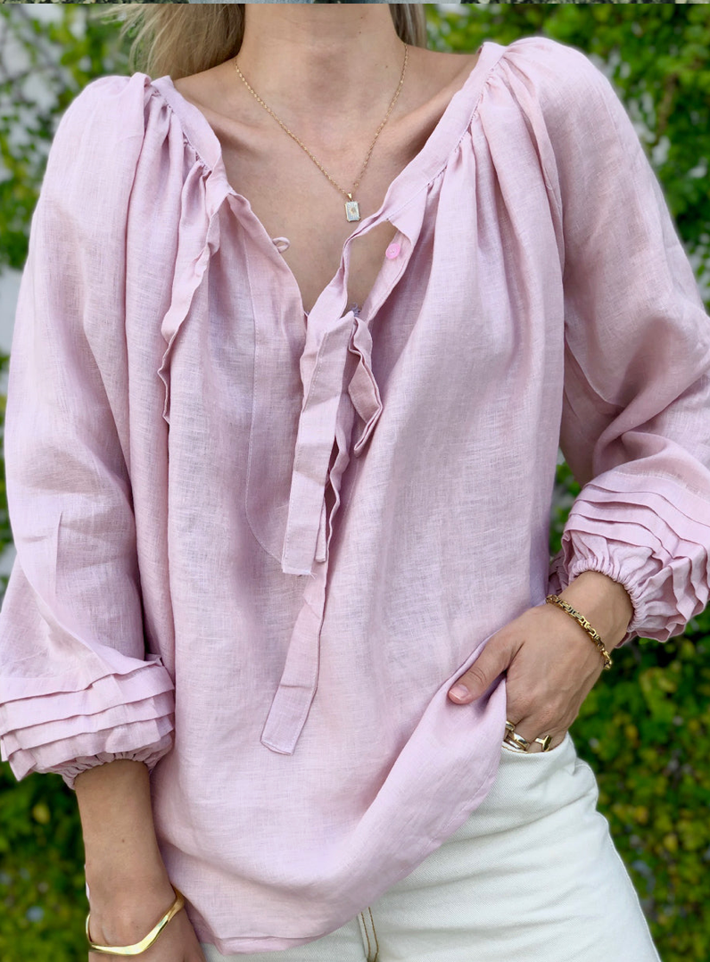 SALE Sammie Smock Top - Dust Pink