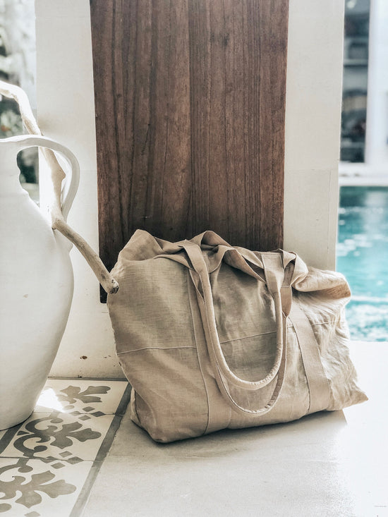 The Linen Beach Bag by LJCDESIGNS LJC DESIGNS